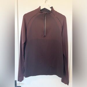 Lululemon Metal Vent Tech 1/2 Zip 2.0 Long Sleeve Athletic Shirt Magma Sequoia M
